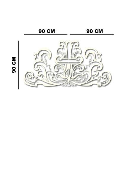 VINOXO floral arch metal wall art shown with adjacent wall pieces VINOXO floral arch metal wall art shown with adjacent wall pieces