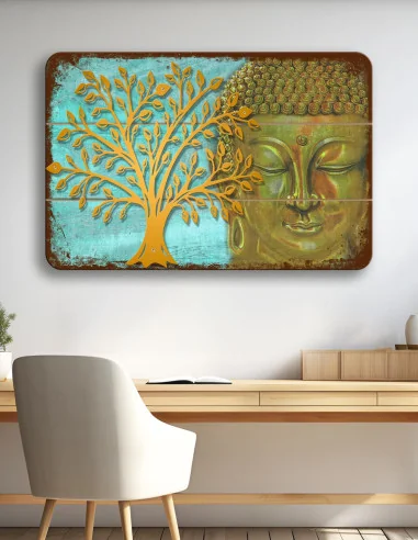 VINOXO Simple Buddha Wall Art Painting For Living Room