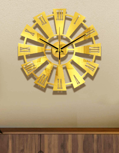 VINOXO Vintage Metal Analogue Wall Clock - Roman Sunshine