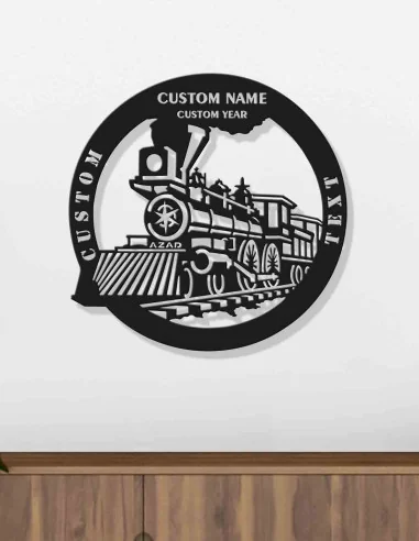 VINOXO Custom Personalised Railways Retirement Gift Wall Art