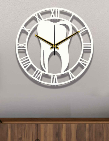 VINOXO Vintage Metal Roman Analogue Wall Clock - Dental Clinic