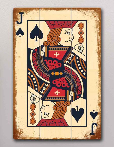 VINOXO wooden wall art Jack of Spades, contemporary office decor piece VINOXO wooden wall art Jack of Spades, contemporary office decor piece