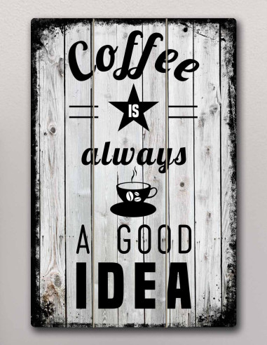VINOXO Cafe Wall Art Painting Frame - Coffee Is Always A Good Idea
