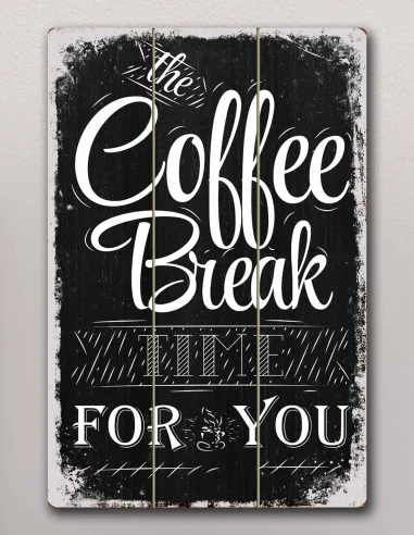 VINOXO Cafe Blackboard Wall Art Sign - Coffee Break For You