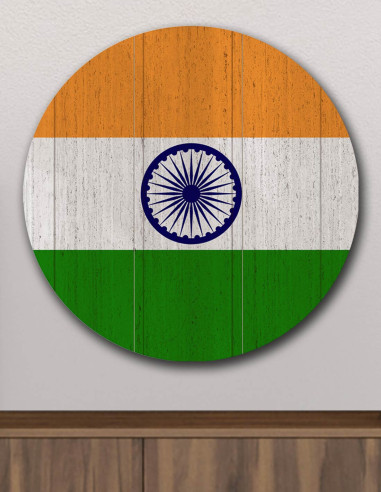VINOXO India Wooden Flag Wall Art Hanging Decor