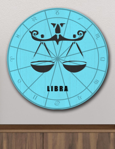 VINOXO Zodiac Sign Libra Wall Art Decor Plaque