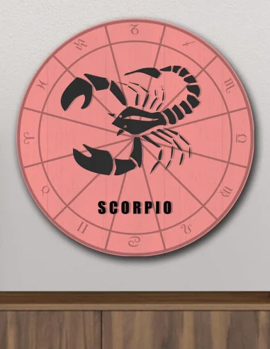 VINOXO Zodiac Sign Scorpio Wall Art Decor Plaque