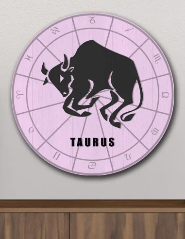 VINOXO Zodiac Sign Taurus Wall Art Decor Plaque