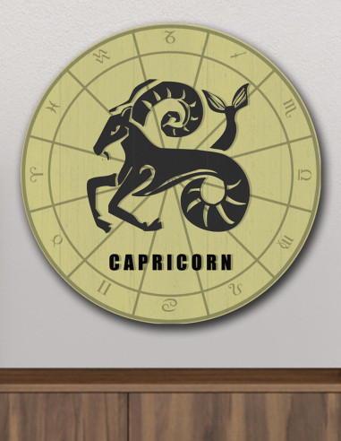 VINOXO Zodiac Sign Capricorn Wall Art Decor Plaque