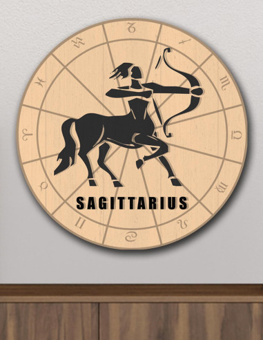 VINOXO Zodiac Sign Sagittarius Wall Art Decor Plaque