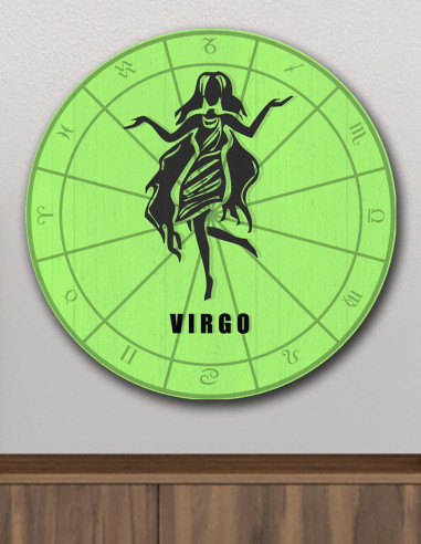 VINOXO Zodiac Sign Virgo Wall Art Decor Plaque