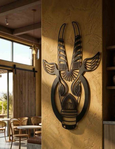 Large statement cow head metal wall art hanging for modern commercial interior decor Large statement cow head metal wall art hanging for modern commercial interior decor