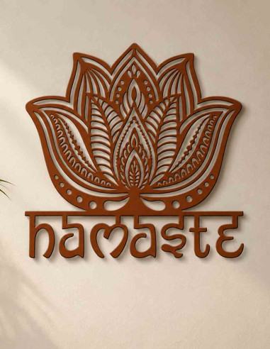 VINOXO Lotus Welcome Metal Wall Art for Home...