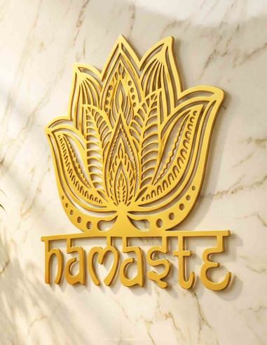 Lotus welcome metal wall art for festive decoration and cultural celebration walls