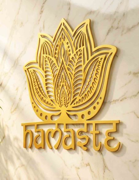 Lotus welcome metal wall art for festive decoration and cultural celebration walls