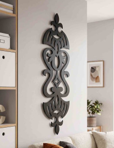 VINOXO Metal Floral Vertical Wall Hanging Art Decor