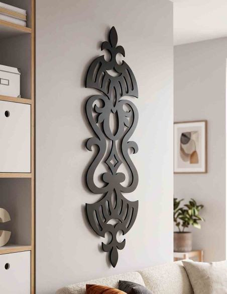 VINOXO Metal Floral Vertical Wall Hanging Art Decor