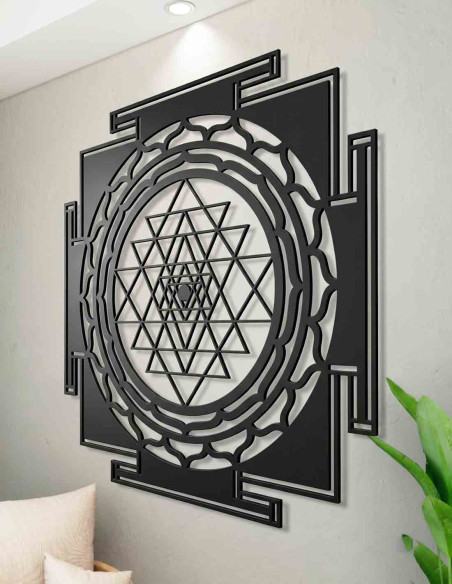 VINOXO Large Metal Shree Vastu Yantra Wall Hanging for Home Office Shop