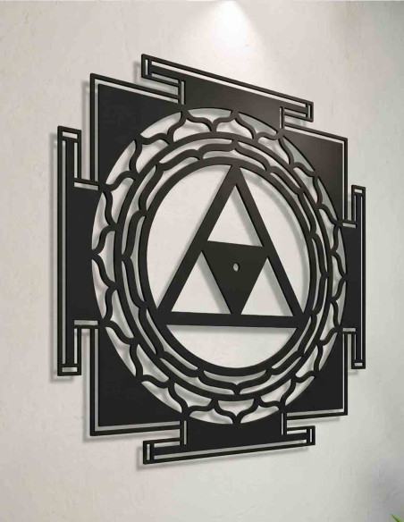 VINOXO Shiva Shakthi Yantra Metal Frame Vastu Wall Decor for Home Office