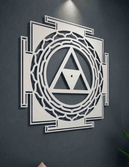 VINOXO Shiva Shakthi Yantra Metal Frame Vastu Wall Decor for Home Office