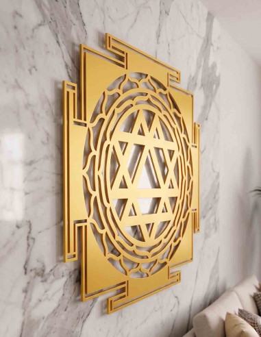 VINOXO Durga Yantra metal wall hanging for home vastu placement