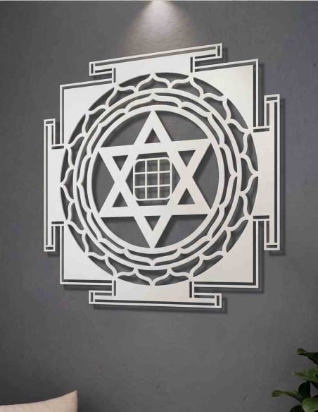 VINOXO Kuber Yantra Metal Wall Hanging Vastu Wall Decor for Home Office