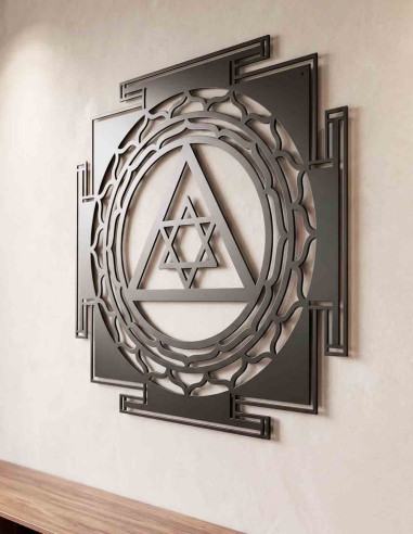 VINOXO Ganpati Yantra Metal Wall Frame Vastu...