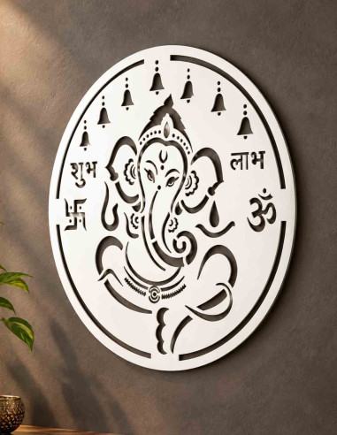 VINOXO Shubh Labh Ganpati Metal Wall Hanging...