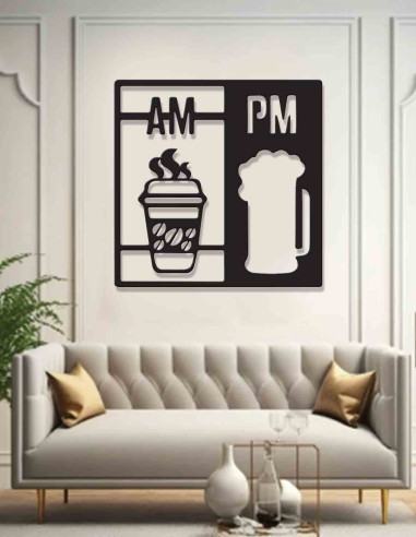 Beer metal bar wall art with matte protective coating