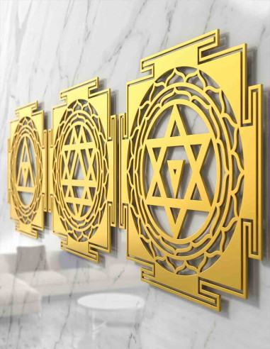 VINOXO Metal Wall Art Yantra Set of 3 Large...