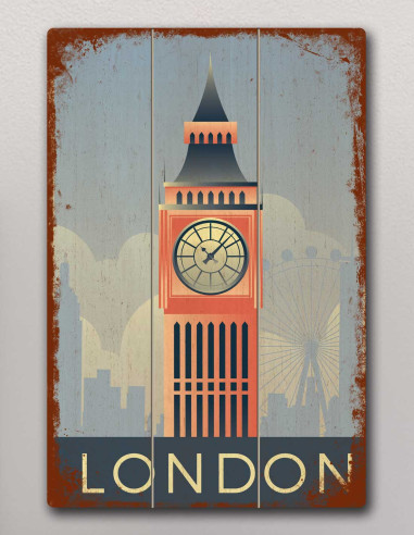 VINOXO Vintage Framed Wall Art Decor Plaque - Big Ben London