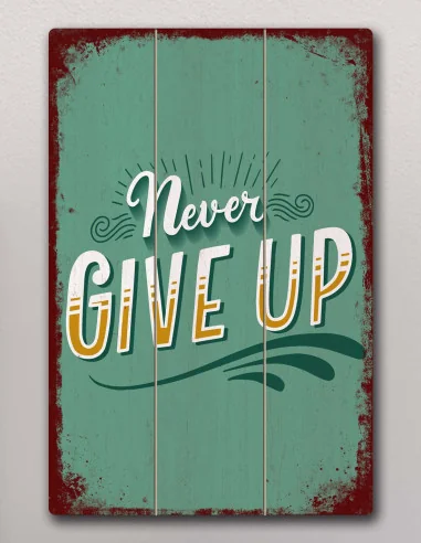 VINOXO Motivational Wall Art For Gym - Never Give Up