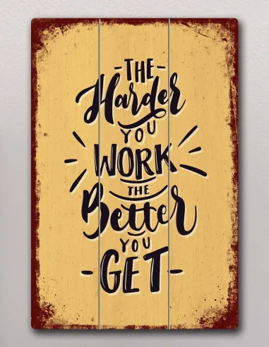 VINOXO Motivational Wall Quotes - The Harder You Work The Better You Get