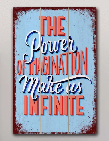 VINOXO Inspirational Sayings Wall Art - The Power Of Imagination Make Us Infinite