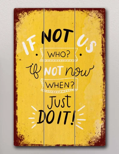 VINOXO Motivational Wall Decor for Office - If Not Us Who? If Not Now When? Just Do It