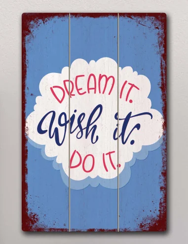 VINOXO Motivational Wall Hanging - Dream It Wish It Do It