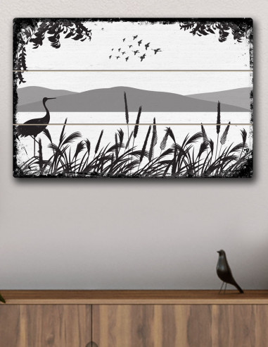 VINOXO Black And White Abstract Art - Landscape
