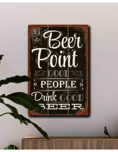 Vintage beer point wall decor for home bar and pub