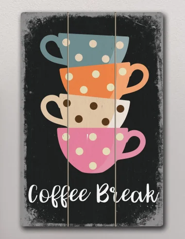 VINOXO Cafe Wall Art Painting Frame - Coffee Break