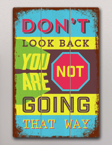 VINOXO Vintage Motivational Quotes Wall Art Frames - Dont Look Back
