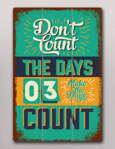 VINOXO Motivational Wall Quotes - Make The Days Count