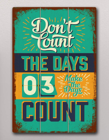 VINOXO Vintage Motivational Quotes Wall Art Frames - Make The Days Count