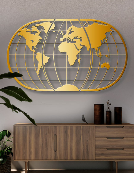 Amazon.com: Tubibu Decorative%100 Metal World Map Wall Decor, Home Office  Decoration, Bedroom Living Room Decor Sculpture (43.3 x 23.6 inch) : Home &  Kitchen