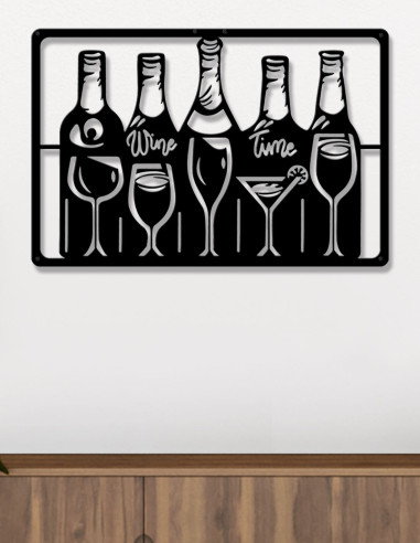 VINOXO Metal Wine Bottle Bar Wall Art Decor