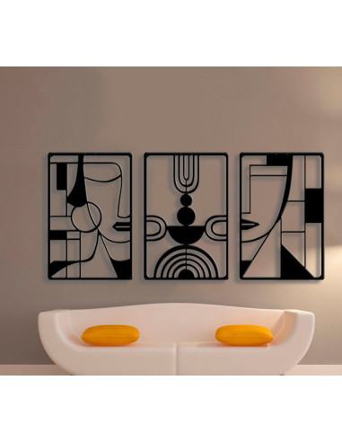 VINOXO Modern Boho Metal Wall Art Set of 3...