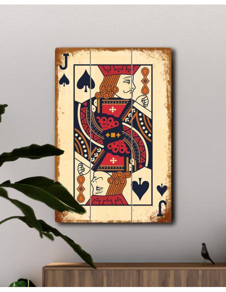 Contemporary Jack of Spades wall decor in engineered wood for office interiors Contemporary Jack of Spades wall decor in engineered wood for office interiors