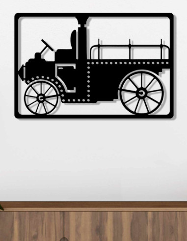 VINOXO Vintage Metal Wall Hanging Art Decor - Locomobile Carriage