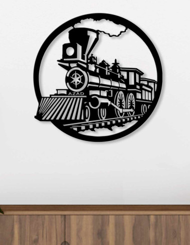 VINOXO Metal Steam Locomotive Train Engine Wall Art Decor