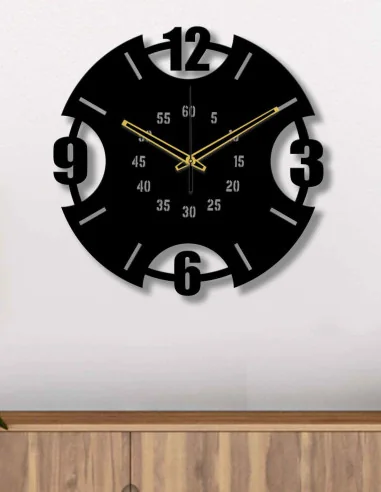 VINOXO Vintage Metal Analogue Wall Clock - Perfectly Carved
