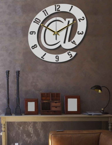 VINOXO Vintage Metal Analogue Wall Clock - At The Rate Of Sign